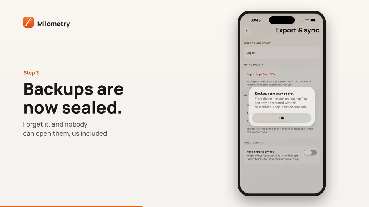 Backups and auto-export