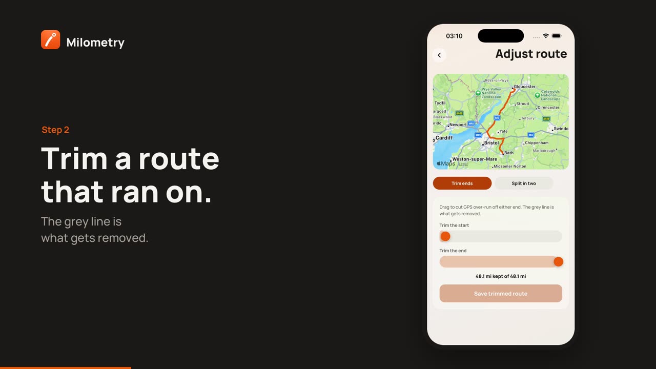 Edit, merge, split and restore trips