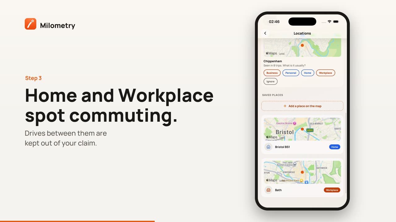 Home, Workplace and your saved places