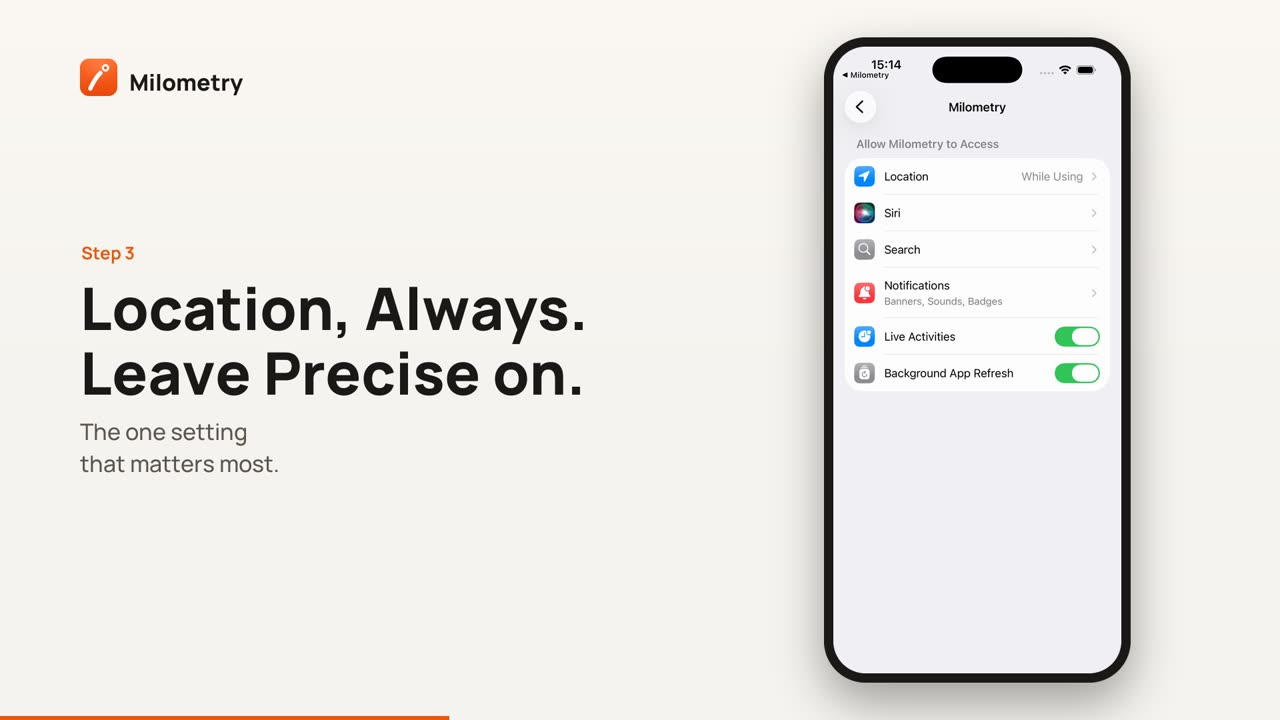iPhone location and background settings