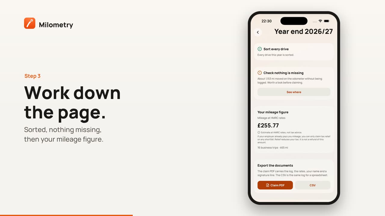 Close the year with the Year end screen